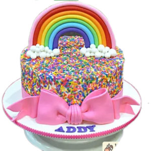 RAINBOW THEME CAKE 3p Egg Less