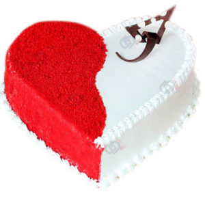 RED VELVETHEART SHAPE 1p Egg Less